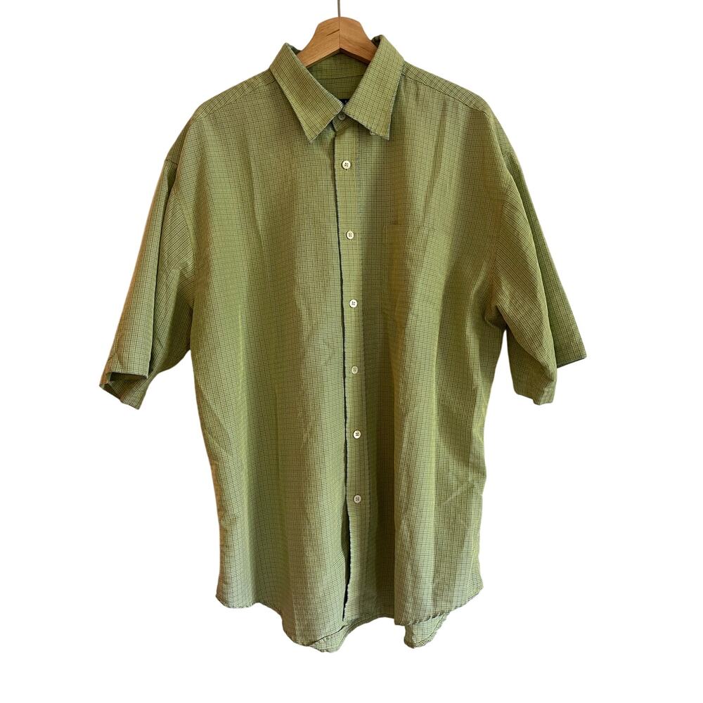 Bugatchi Uomo Micro Check Short Sleeve Button Up Shirt
